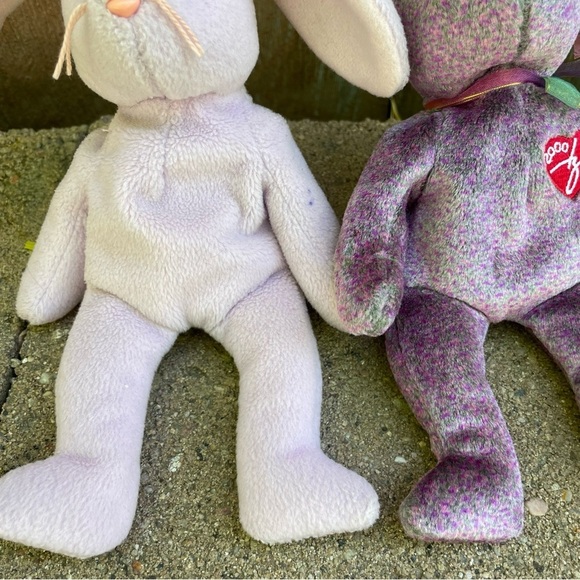 TY Floppity and 2000 Signature Beanie‎ Baby Plush Bunny and Bear Set - Picture 3 of 5